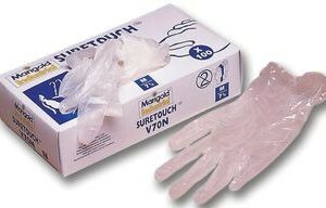 GUANTI VINILE MONOUSO MARIGOLD 100 PZ tg M / 7,5