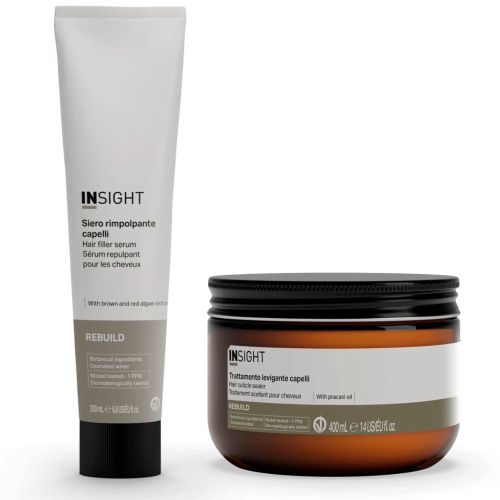 Insight Kit Rebuild Trattamento Ricostruzione Siero Rimpolpante 200 ml +Trattamento Levigante 400 ml