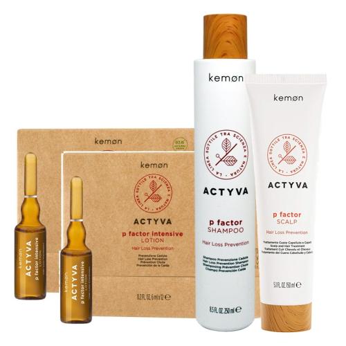 Kemon Actyva Shampoo 250 ml + Scalp 150 ml + Intensive Lotion 24x6 ml