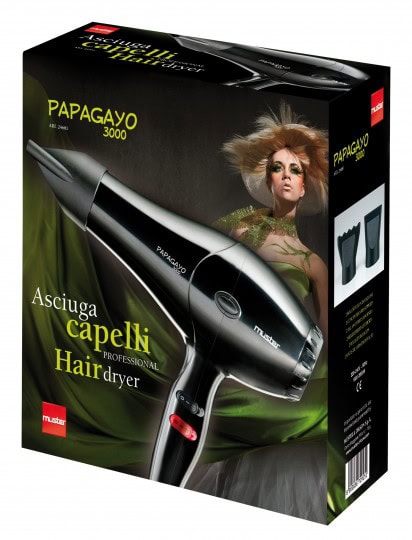 Muster Papagayo 3000 Asciugacapelli Colore Nero