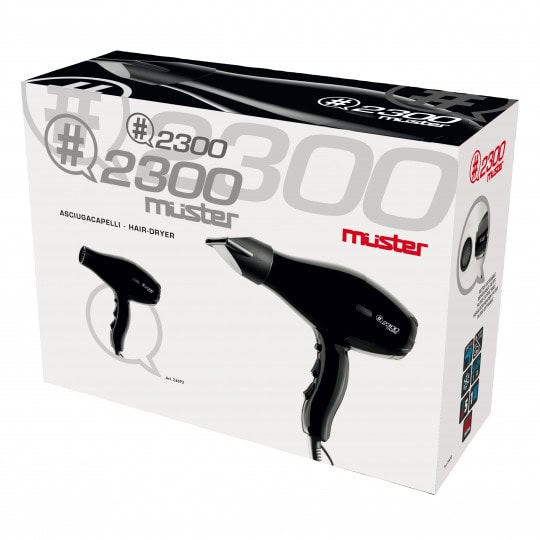Muster # 2300 Asciugacapelli Ionic Action Colore Nero