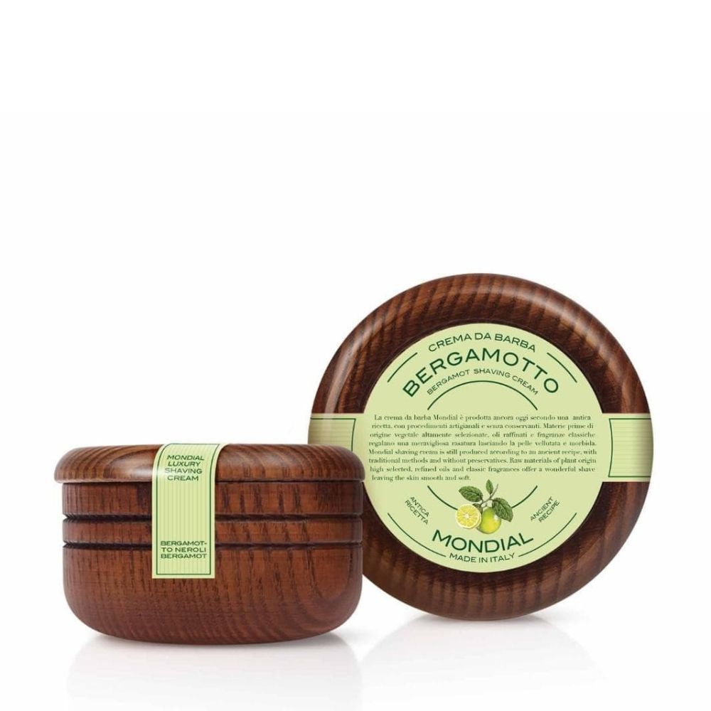 Mondial Crema Da Barba Bergamotto Neroli 140 ml Ciotola Legno