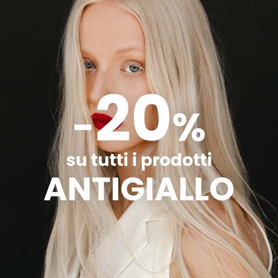 Approfitta del 20% di sconto su tutti i prodotti antigiallo!