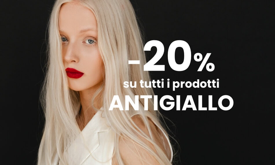 Approfitta del 20% di sconto su tutti i prodotti antigiallo!